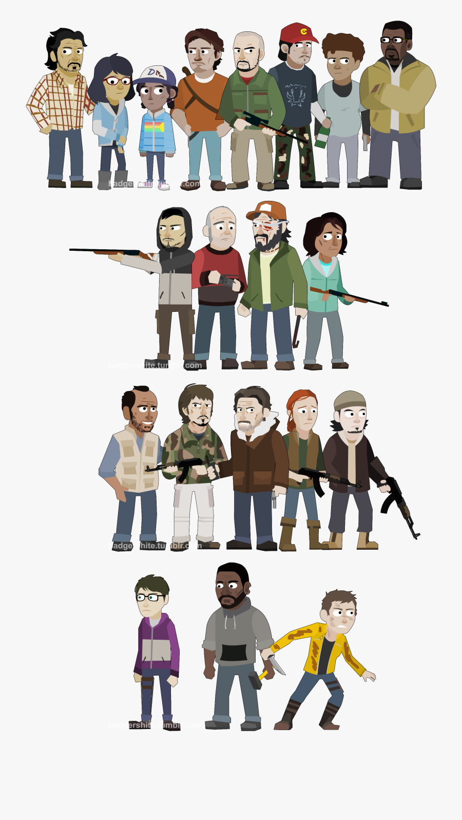The Walking Dead Clipart Transparent - Walking Dead Game Fan Art, Transparent Clipart