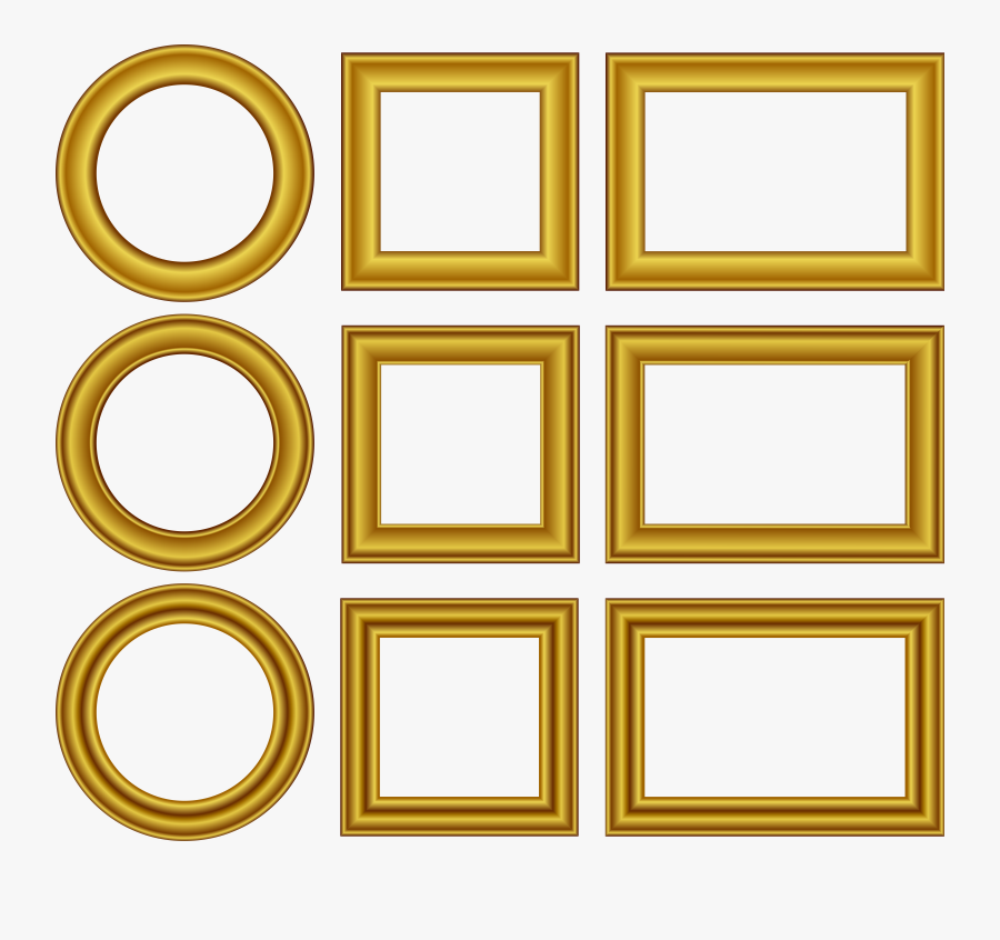 Clip Art Details - Gold Frame Vector Free, Transparent Clipart