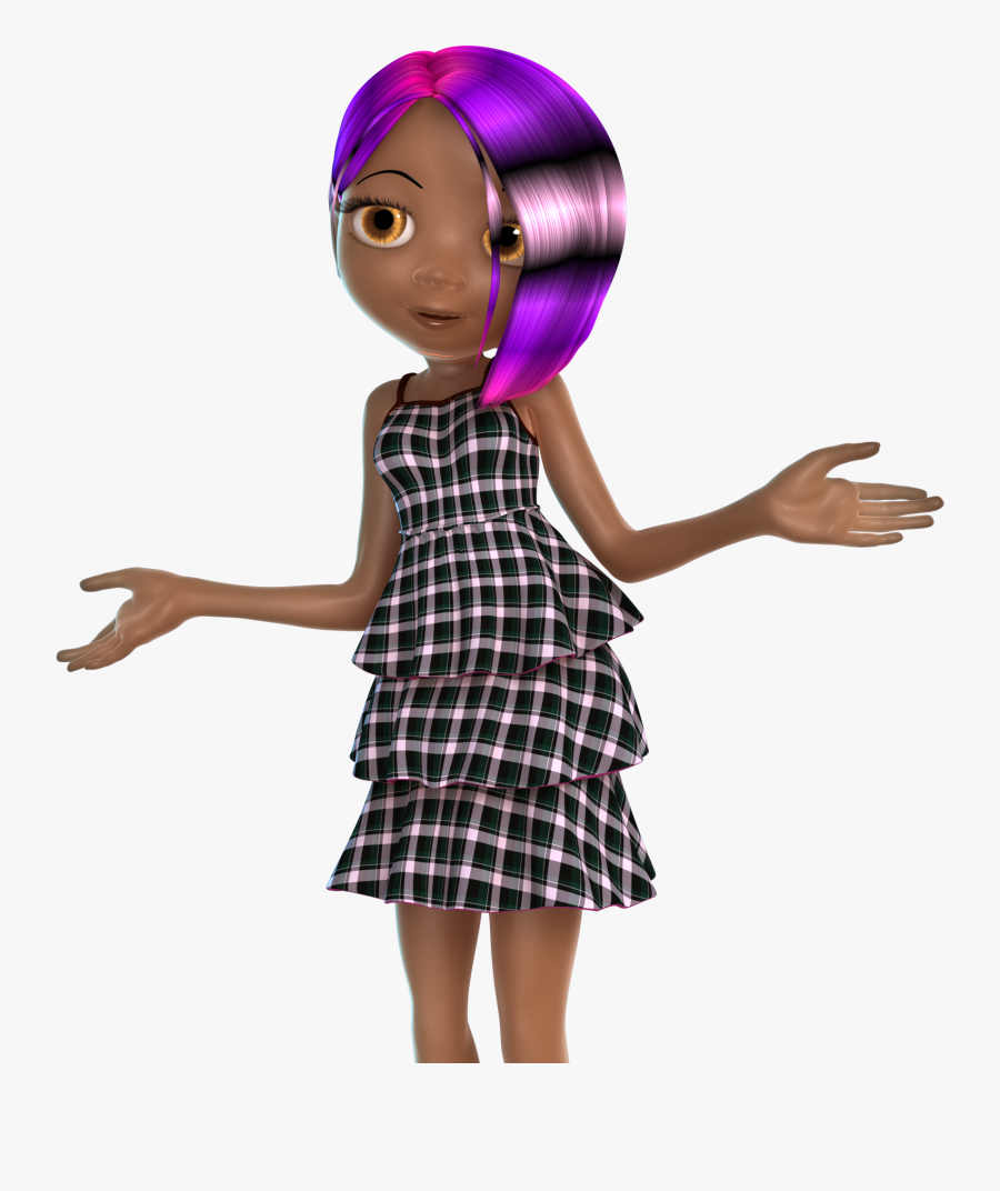 3d Anime Black Girls, Transparent Clipart