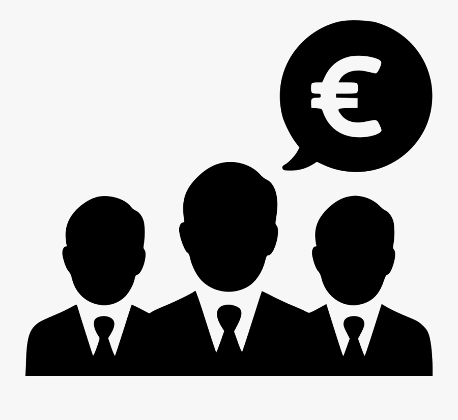 Businessmen Group People Negotiations Euro - Customer Sales Icon Png, Transparent Clipart