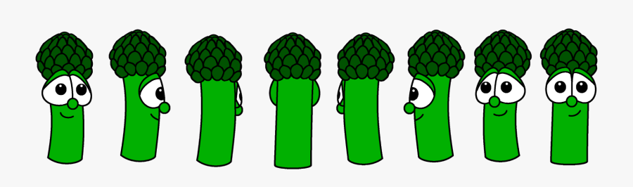 Veggietales Asparagus Name, Transparent Clipart