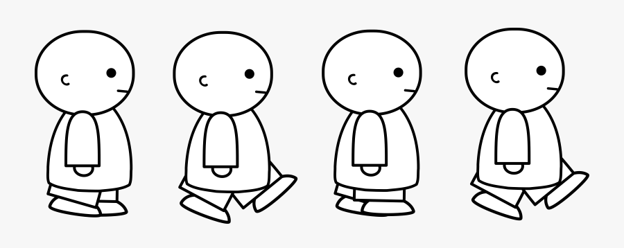 Walk Cycle Clip Arts - Cat Step By Step Walk Cycle, Transparent Clipart