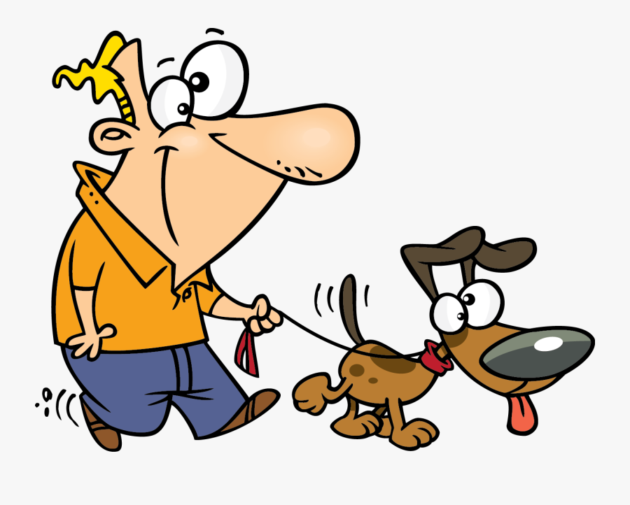 Walk The Dog Clipart - Walk The Dog Cartoon, Transparent Clipart