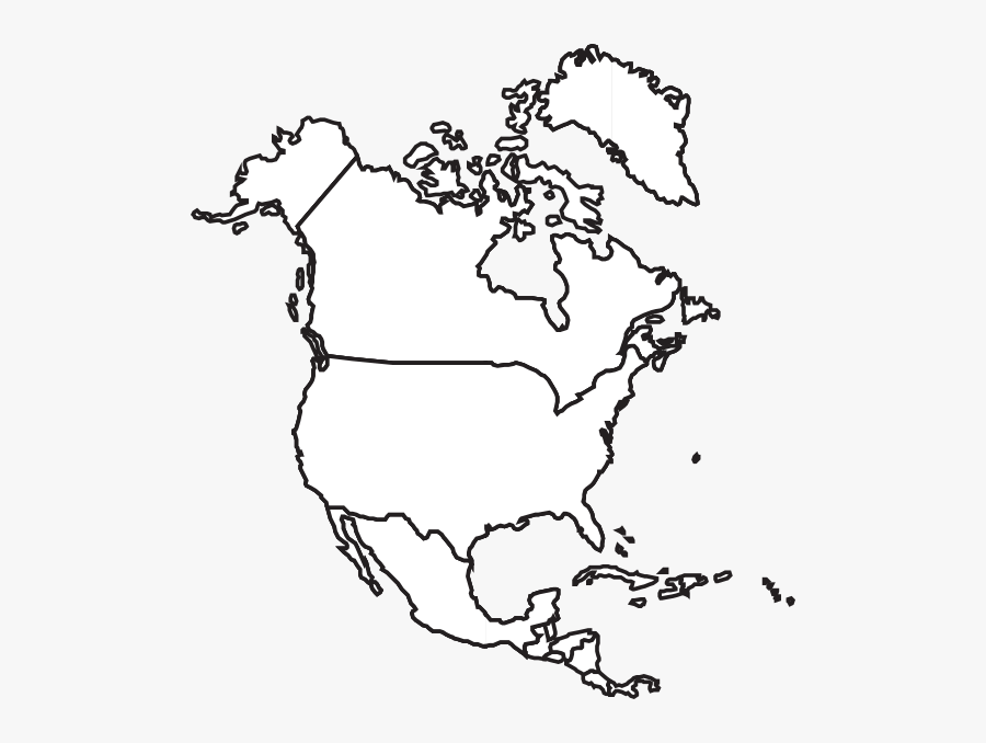 Transparent North America Clipart - North America Map, Transparent Clipart