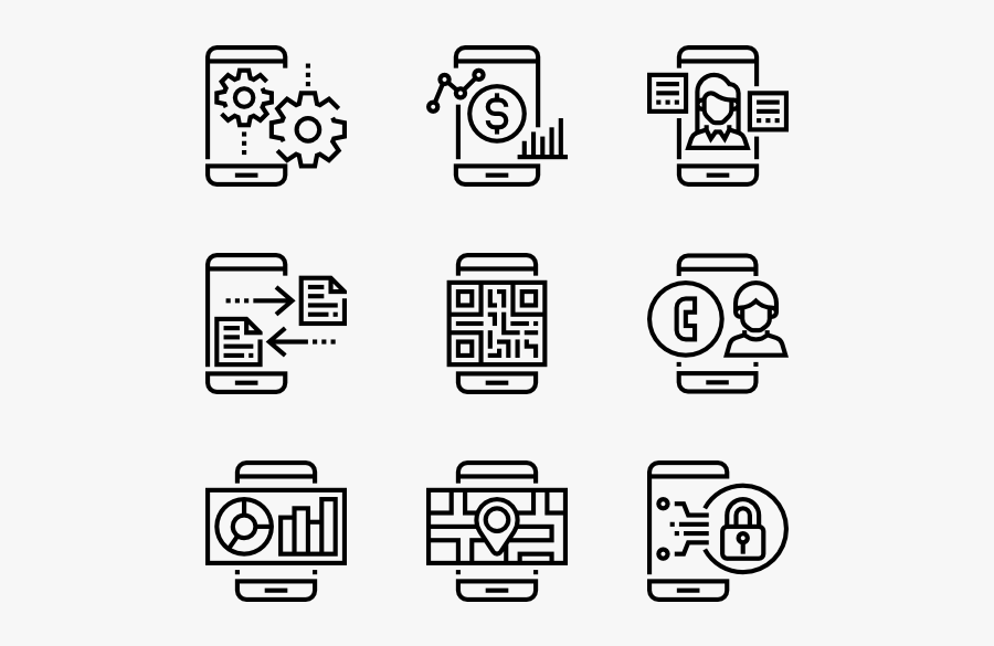 Mobile Application, Transparent Clipart