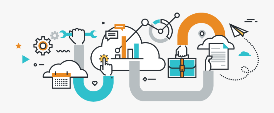 Cloud Based Communication System, Transparent Clipart