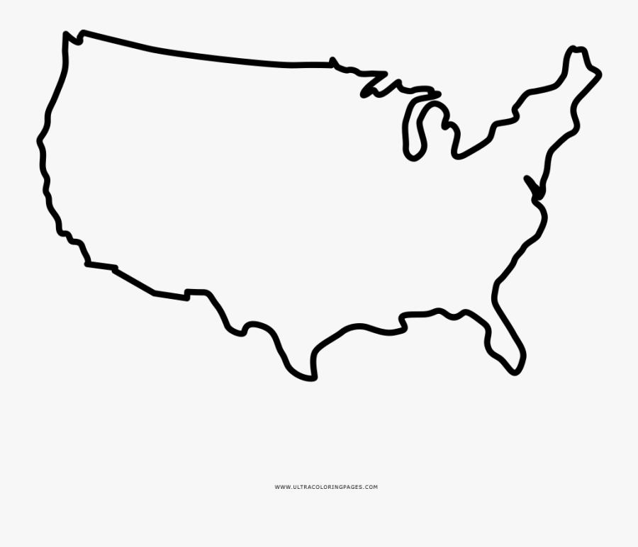North America Coloring Page - Great Britain Us Size, Transparent Clipart