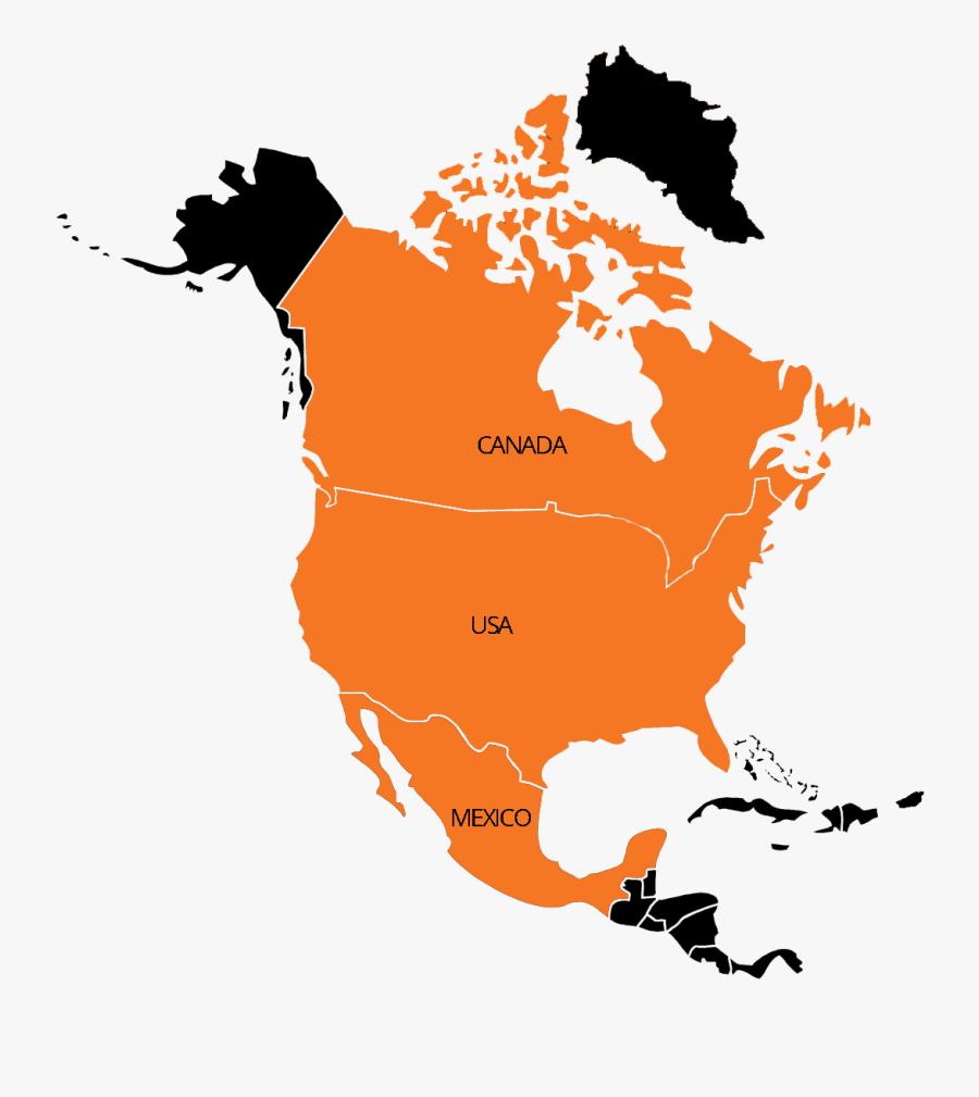 North America Drainage Basins Map, Transparent Clipart