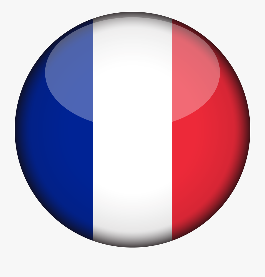 Transparent 3d Circle Png - France Round Flag Png, Transparent Clipart