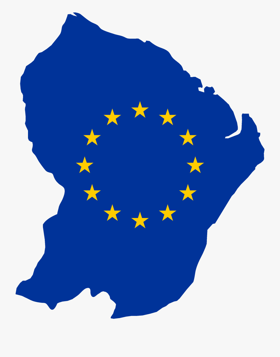 Transparent European Union Flag Png - French Guiana Flag Map, Transparent Clipart