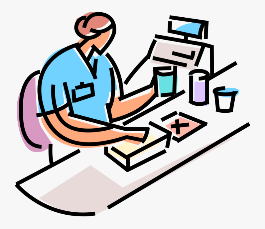 Vector Illustration Of Supermarket Grocery Store Cashier, Transparent Clipart