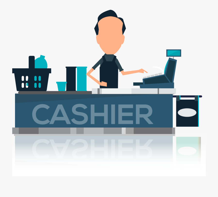 Cashier Illustration, Transparent Clipart