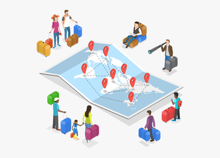 Immigration Isometric, Transparent Clipart