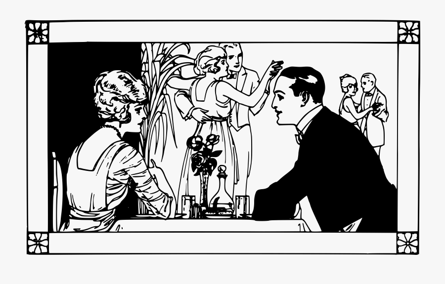 Couple On A Date Clip Arts - Cartoon, Transparent Clipart