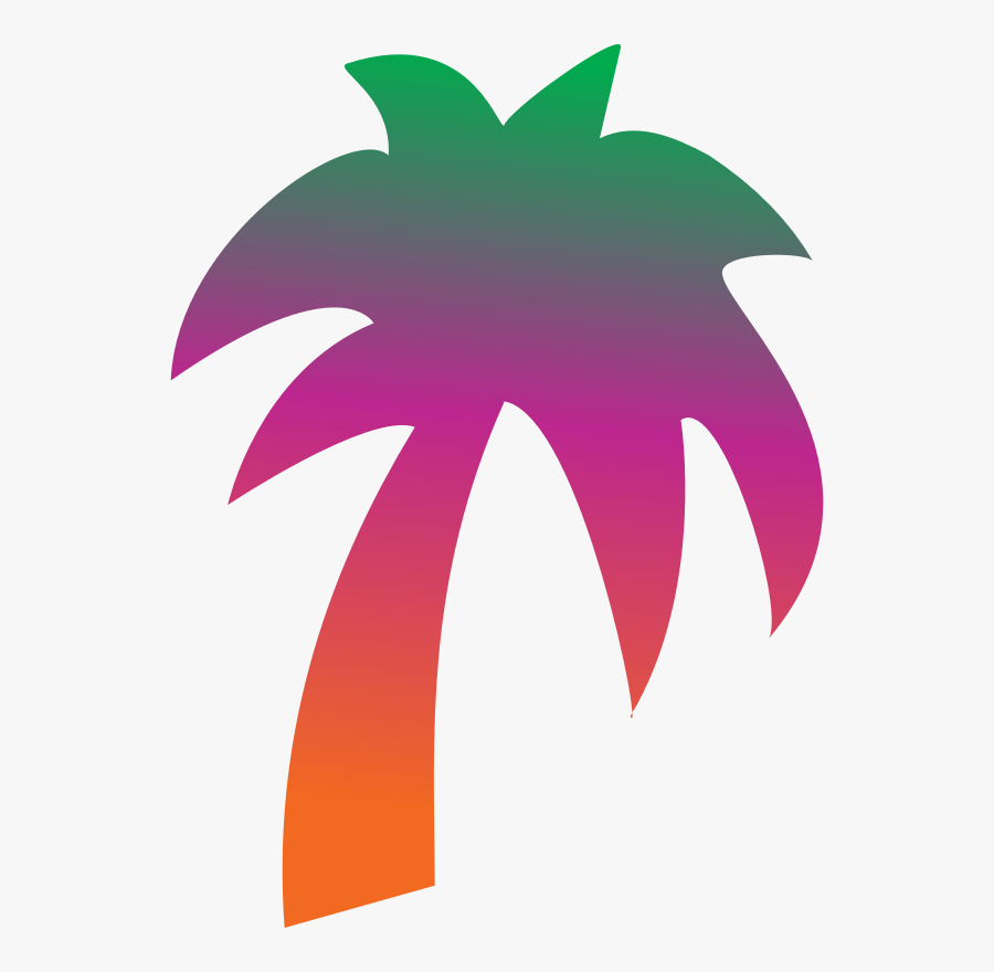 Pink,plant,star - Colorful Palm Trees Png, Transparent Clipart