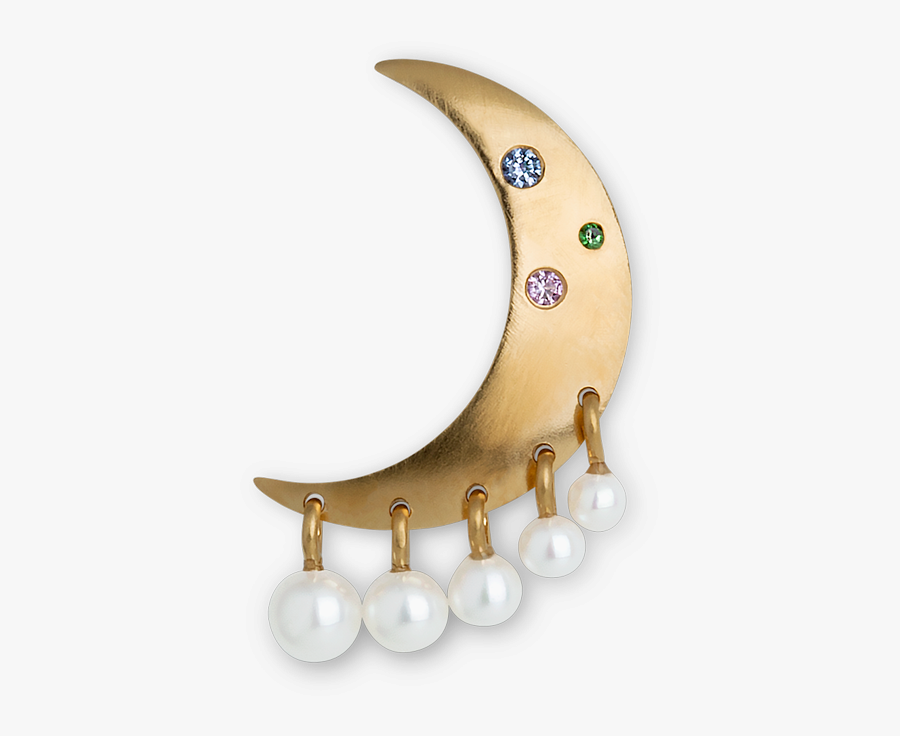 Pearl Moon Earring"
 Title="pearl Moon Earring - Cartoon, Transparent Clipart