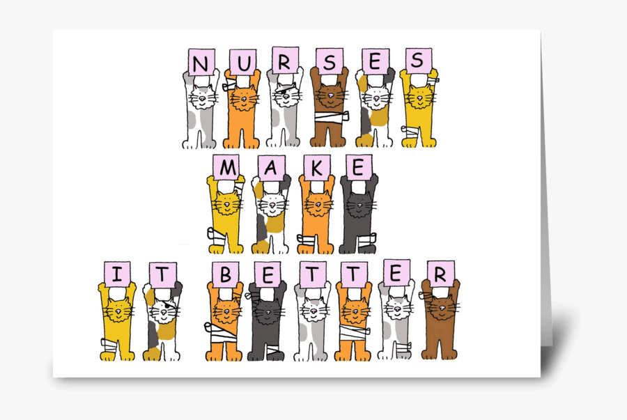 Cats Get Well Soon Greeting Card - Congrats You Quit Smoking, Transparent Clipart