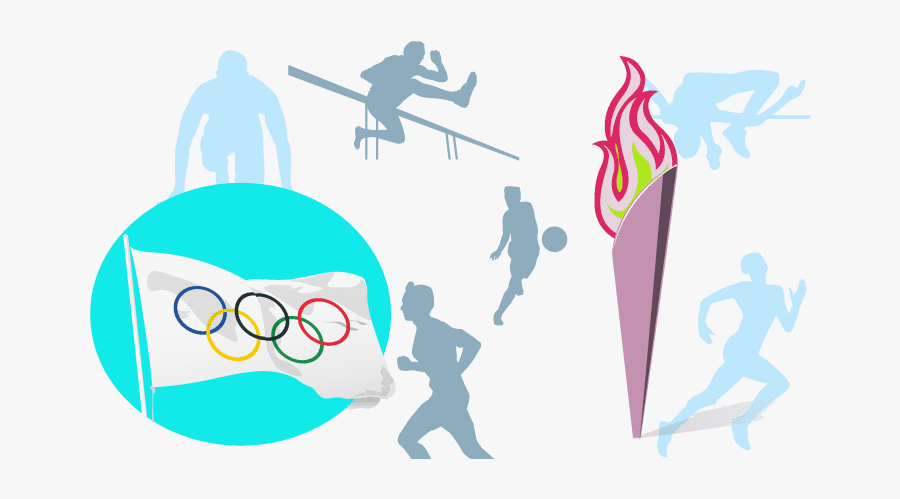 Multilingual Olympic Games - Athlete Silhouette Vector Free, Transparent Clipart