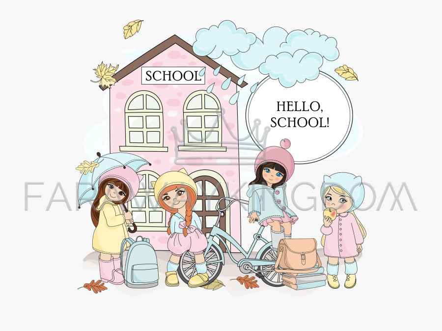 Transparent School Children Png - Cartoon, Transparent Clipart