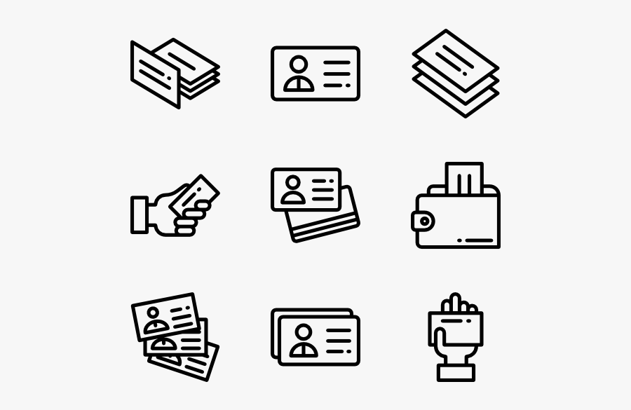 Clip Art Icons For Business Cards - Business Card Vector Icon, Transparent Clipart