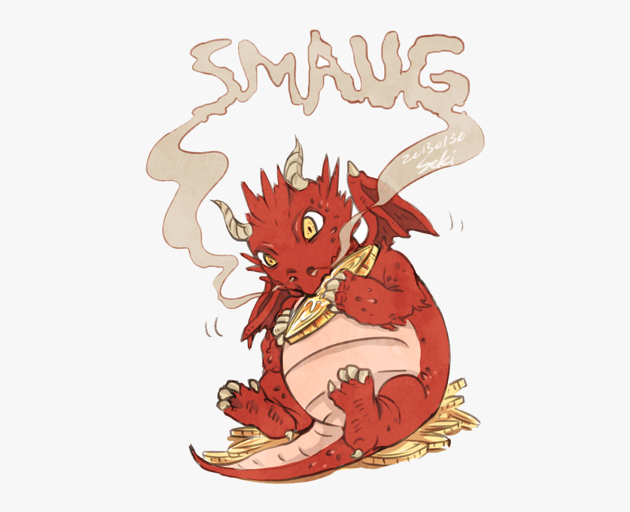 Smaug The Hobbit Bilbo Baggins The Lord Of The Rings - Cartoon Lord Of The Rings Smaug, Transparent Clipart