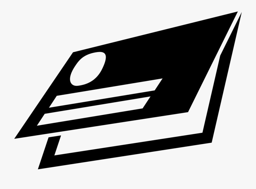 Business Card Of Folded Diptych Design - Card Design Icon, Transparent Clipart