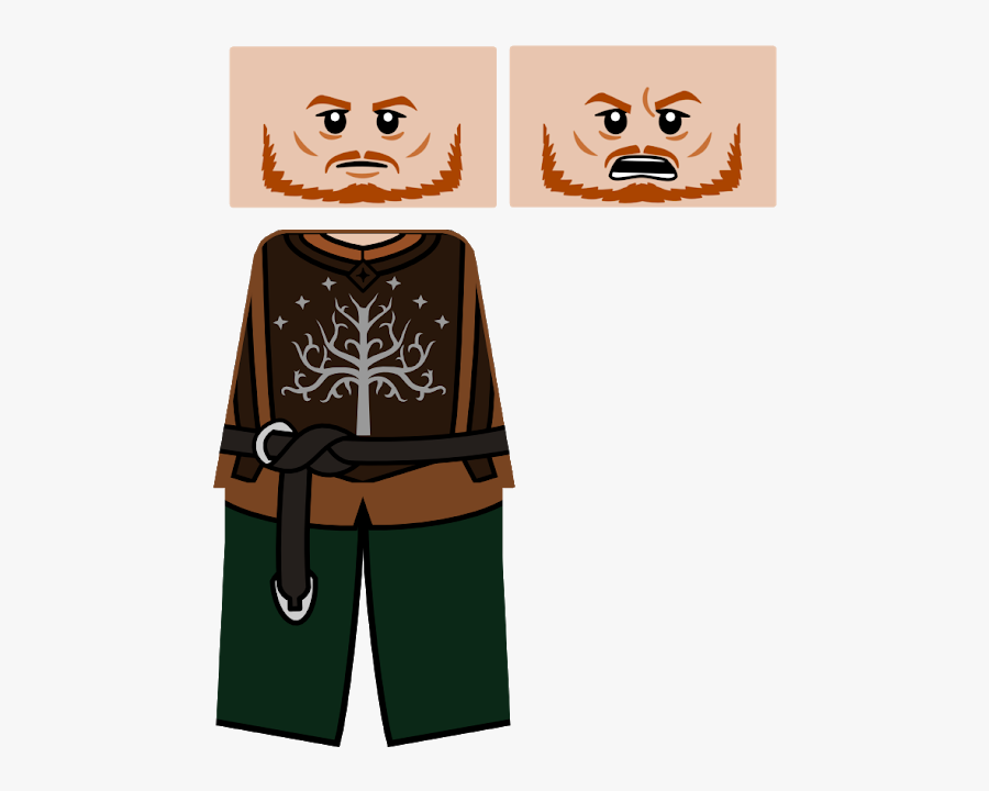 Faramir - Lotr - Real - Face2 - Cartoon, Transparent Clipart