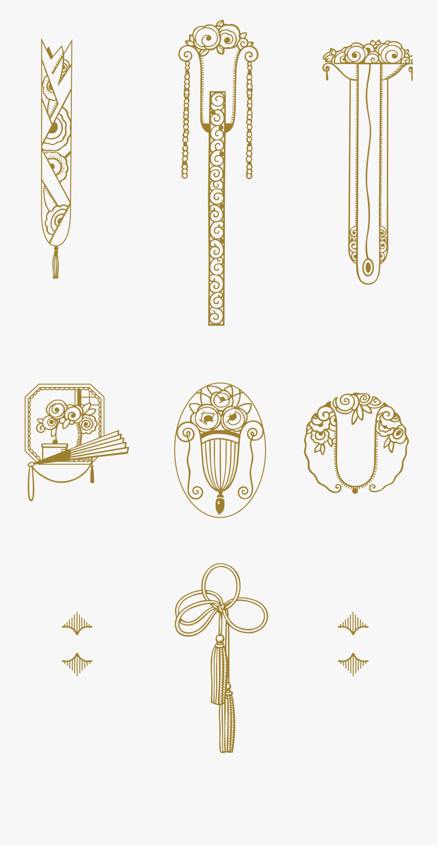 Transparent Art Nouveau Border Png - Art Deco Ornament Png, Transparent Clipart