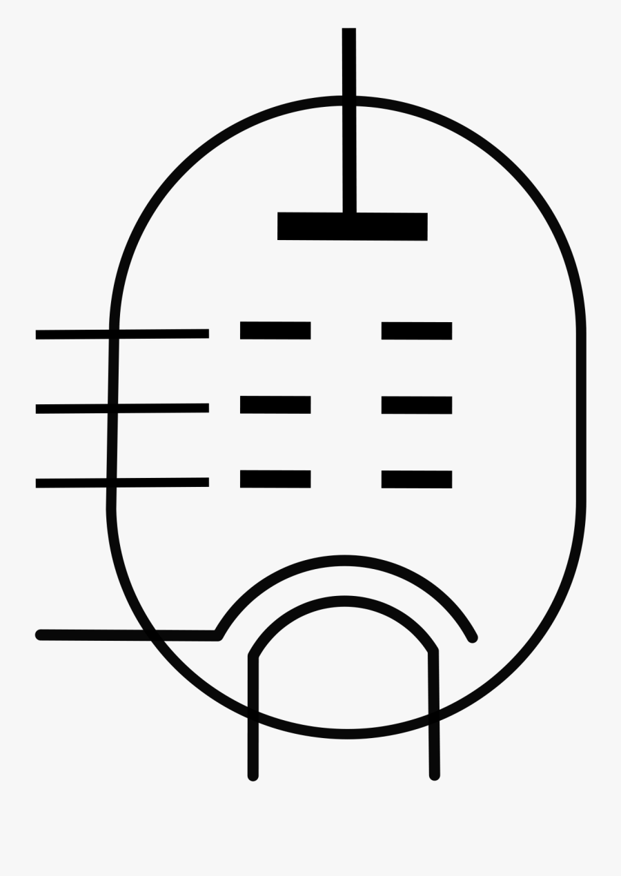 Schematic Symbols Of Electronic Components - Triode Symbol, Transparent Clipart