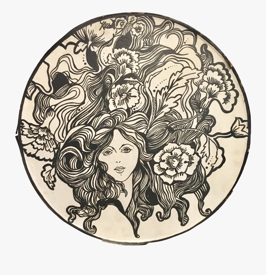 Clip Art S Face Round Painting - Illustration, Transparent Clipart