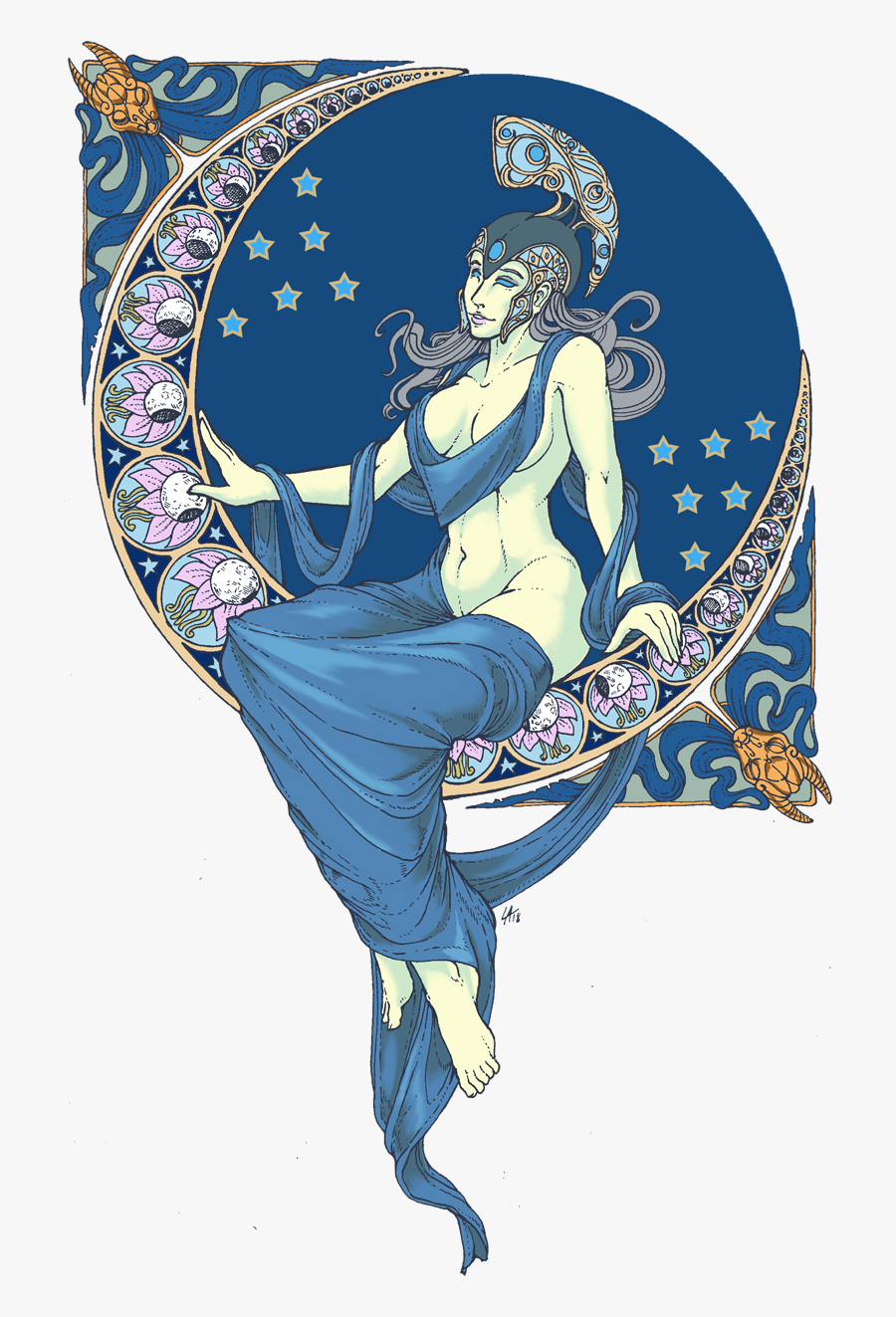 Lunaris Poe Art, Transparent Clipart