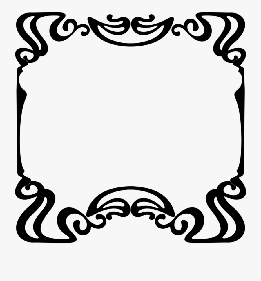 Art Nouveau Border Png, Transparent Clipart