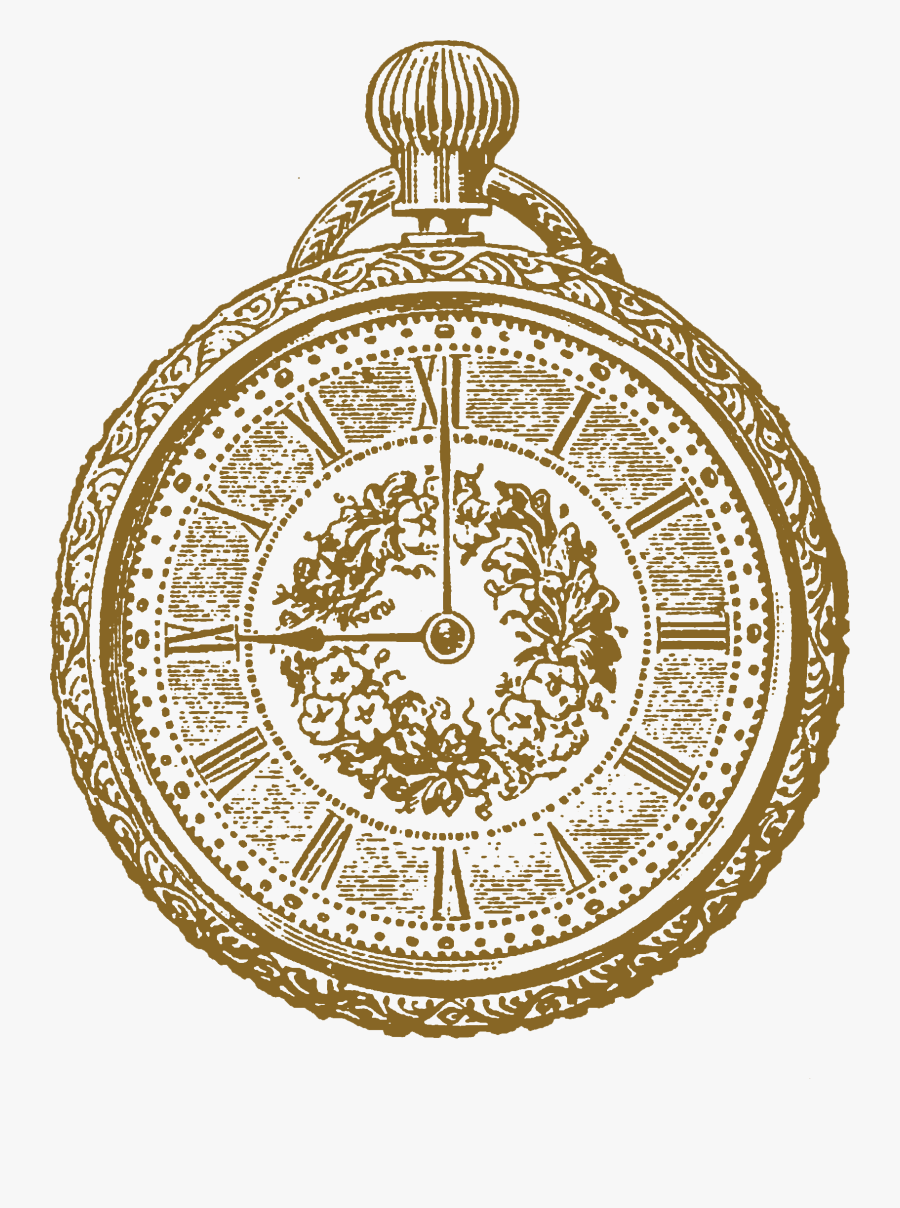 Old Ornate Clock Sepia Tone - Black And White Ganesh Chaturthi, Transparent Clipart