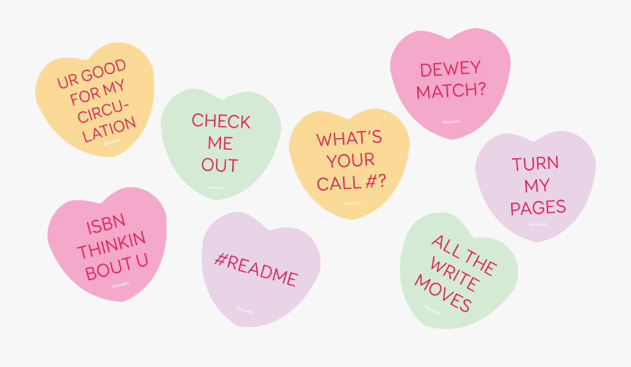 Library Valentines Day Hearts, Transparent Clipart