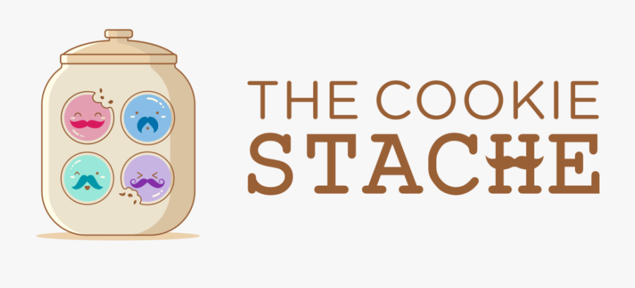 Cookie Stache Final V3 Horizontal Jar And Wordmark, Transparent Clipart