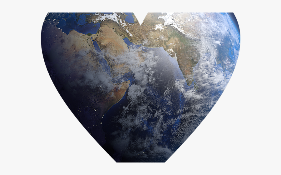 Planet Earth Clipart Earth Heart - Free Heart Earth Png, Transparent Clipart