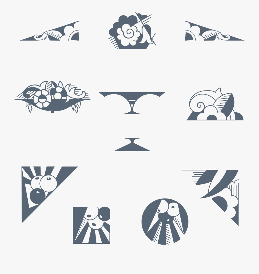 Art Deco Ornament Png, Transparent Clipart