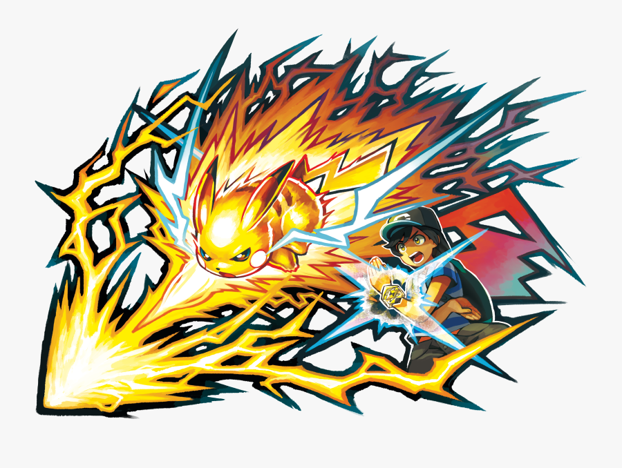 Pikachu 10000 Volt Thunderbolt, Transparent Clipart