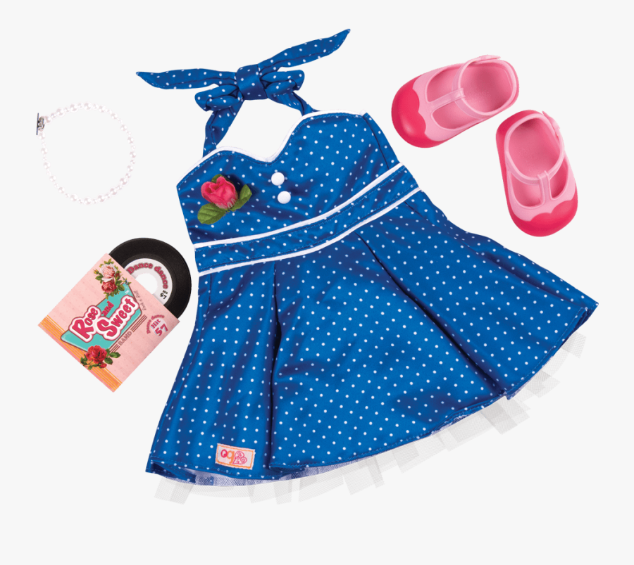 Dance Party Retro Outfit For 18-inch Dolls - Our Generation Dance Party, Transparent Clipart