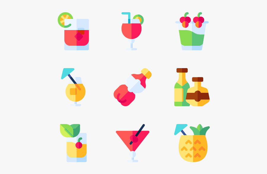 Cocktails - Cocktail Icons, Transparent Clipart