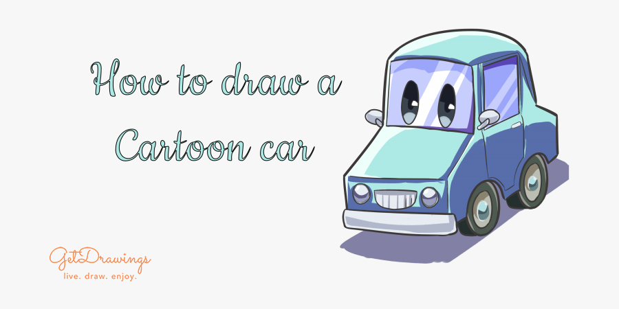 How To Draw A Cartoon Car - City Car, Transparent Clipart
