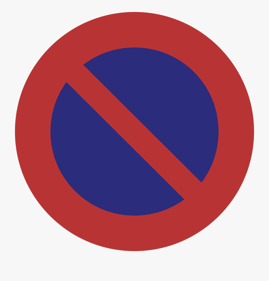 No Parking Restriction Prohibition Free Picture - European No Parking Signs, Transparent Clipart