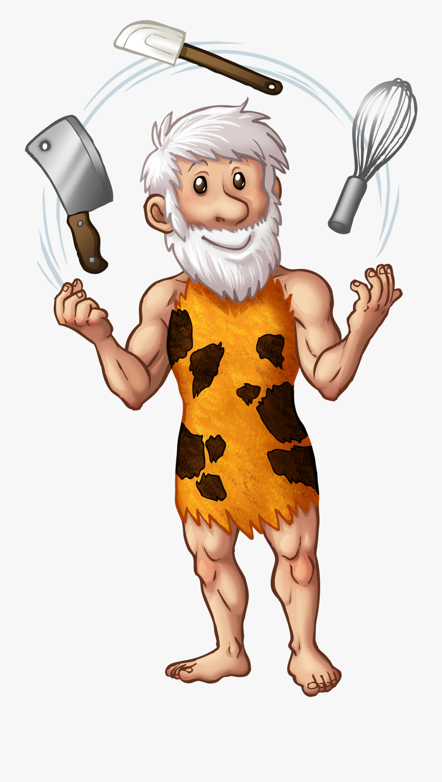 Transparent Cook Png - Caveman Juggling, Transparent Clipart