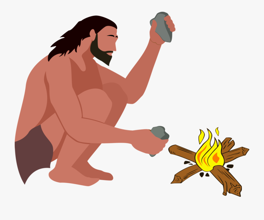 Stone Age, Caveman, Primitive, Neanderthal, Prehistoric - Fire, Transparent Clipart