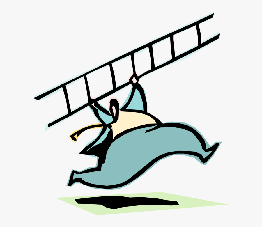 Vector Illustration Of Businessman Running Carries - Figures Of Speech Climax Examples, Transparent Clipart