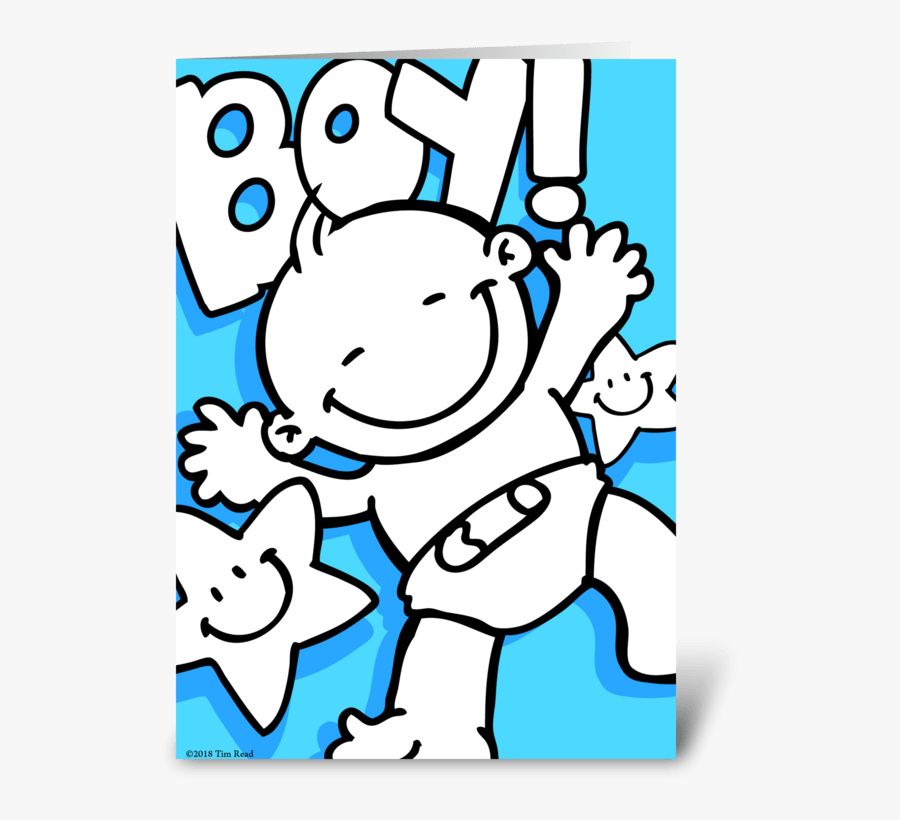 New Baby Boy Greeting Card, Transparent Clipart