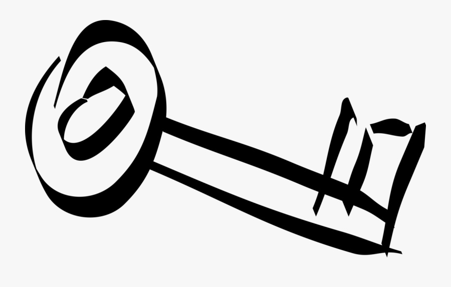 Vector Illustration Of Skeleton Security Key Opens, Transparent Clipart