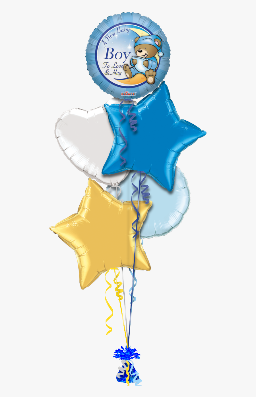 A New Baby Boy To Love And Hug New Baby Balloon - Cartoon, Transparent Clipart