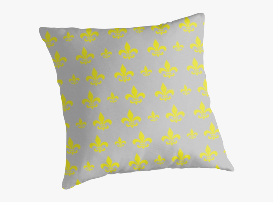Fleur De Lis Pattern Throw Pillows By - Cushion, Transparent Clipart