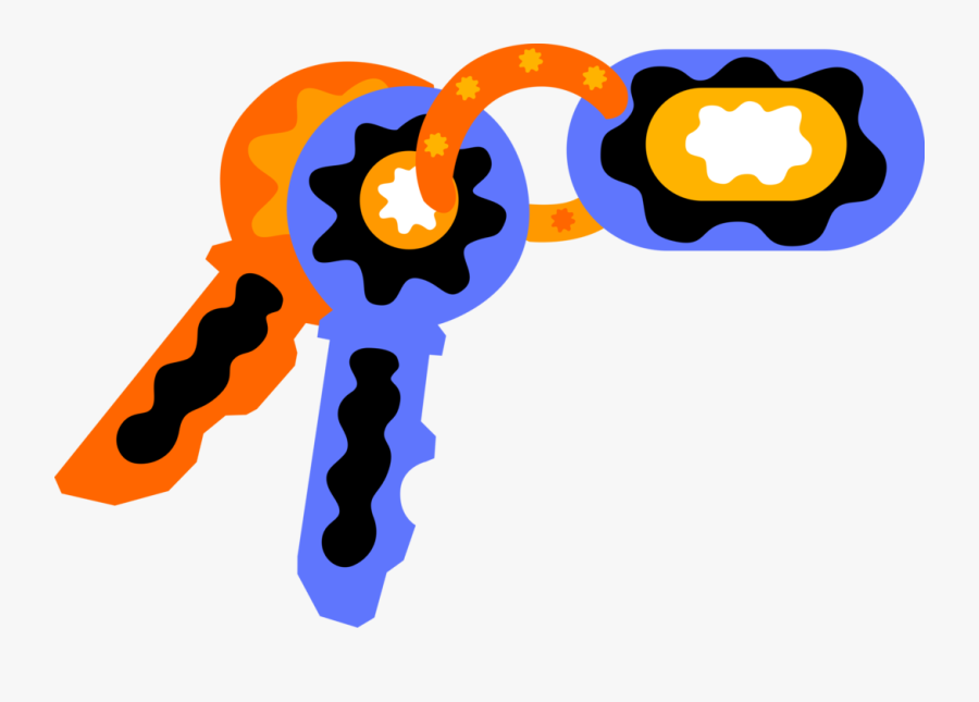 Vector Illustration Of Security Key Used To Lock Or, Transparent Clipart